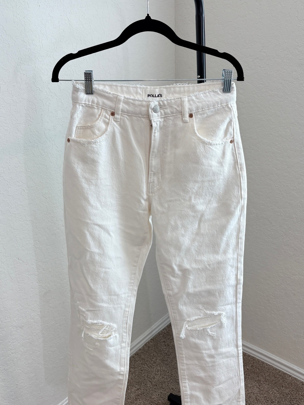 ROLLA'S White High Rise Straight-Leg Women's Jeans